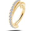 NovaNavel Piercing ombelico cerchietto intreccio bianco in oro