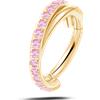 NovaNavel Piercing ombelico cerchietto intreccio rosa in oro