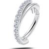 NovaNavel Piercing ombelico cerchietto intreccio bianco in argento