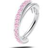 NovaNavel Piercing ombelico cerchietto intreccio rosa in argento