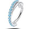 NovaNavel Piercing ombelico cerchietto intreccio acquamarina in argento