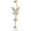 NovaNavel Piercing ombelico farfalla etherea bianca in oro