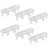 SEIWEI 6 tappi per fori di scarico del bagno, ovali, per lavabo, vasca da bagno, bidet, lavelli, colore: bianco