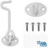 Kare & Kind 1x Gancio e Chiusura a Occhiello (10,1 cm) - con Viti di Montaggio - Chiusure Robuste per Porte, Cancelli, Fienili, Bagni, Cottage - Materiale Antiruggine Ricoperto a Polvere