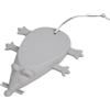 SEIWEI Fermaporta in silicone anti-collisione, grigio, decorativo, a forma di topo, per casa e ufficio, protezione da parete e fermo posteriore, design con cartoni animati per la sicurezza delle porte