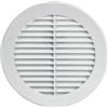 TURvent Griglia di ventilazione da 150 mm, per pareti e soffitti, in plastica, rotonda, per sistemi HVAC, 15,2 cm, colore: bianco