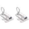 TOP-MAX Confezione da 2 chiavistelli automatici per porte, in lega di alluminio, per finestre, cancelli, armadi, porte in legno, armadi (bianco)