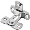 TOP-MAX Serratura per porta in acciaio inox argentato, serratura a 90 gradi con viti per porte push-pull e scorrevoli, accessori per cancelli da giardino per fienili da cucina, taglia L