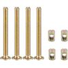 SEIWEI Set di 4 bulloni per mobili, viti a esagono incassato, con dadi a cilindro, zincati, per assi, armadi, armadi (M6 x 60)