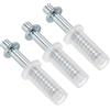 PATIKIL Hardware Per Porte A Libro, 3Pz 0.6 Pollici Cardini Superiori Per Porte A Libro Kit Di Riparazione Per Porte A Libro Scorrevoli Armadio, Bianco