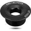 Alomejor Bulloni manovella Bici Tappo manovella in Lega di Alluminio Coperchio manovella Tappo Vite guarnitura Bicicletta 20mm(Nero)