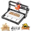 VEVOR Macchina per Incisione CNC 3018 Fresatrice CNC su Legno a 3 Assi, Mandrino da 60 W, Struttura in Lega di Alluminio, Area di Lavoro 30x18x4 cm, per Taglio e Intaglio su Legno Acrilico Plastica