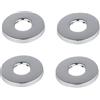 SEIWEI 4 coperture per flange in acciaio inossidabile, 52 x 5 mm, copertura idraulica circolare per braccio doccia, tubi, decorazione rubinetto