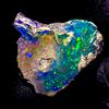 OPAL EMPIRE Pietra Opale Fire Naturale Etiopia Grezza Nero Bi-Color 5 Ct 17x15 mm
