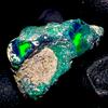 OPAL EMPIRE Opale Naturale Grezzo Black Opal, Dry Fire Opal Etiopia 6.50Ct 17x14 mm