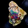 OPAL EMPIRE Opale Nero Fire Opal Naturale Grezzo Etiopia Gemma 6,5 Ct 15x14 mm
