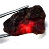 gemsmyriad Naturale Grossularia Granato Rosso 37.50 KT Certificato 25 MM Non Trattato Rough