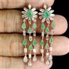 Egemdiamond Orecchini In Argento Sterling 925 Perla Verde 7x5mm Gioiello In Pietra Naturale
