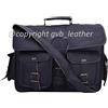 Fatto a mano Leather Messenger Bag Uomo Nera 15" Case Portatile Grande Custodia Laptop