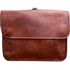 Fatto a mano 20" Borsa Uomo Vintage In Pelle 90S Messenger Handmade Marrone Cartella