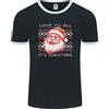 Fruit of the Loom Santa Amore Per Tutti Divertente Natale Xmas Maglietta Ringer Uomo FotL