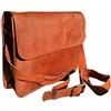Fatto a mano Borsa Uomo in Vera Pelle Vintage Messenger 19" Laptop Briefcase Marrone