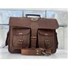 Fatto a mano Borsa Messenger In Pelle Fatta A Mano Marrone Per Laptop Cartella Portadocumenti