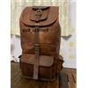Fatto a mano Zaino Weekend Bag Vintage In Vera Pelle Uomo Marrone 9x20x9