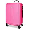 ROLL ROAD Cambogia Valigia media rosa 46 x 65 x 23 cm Rigido 3,7 kg Chiusura a combinazione laterale ABS 3,7 kg 56 L estensibile, Rosa, Taglia unica, Valigia media