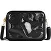 Joygoodta Borsa con spilla, borsa Ita con tracolla e tracolla in PU con regolabile Kawaii nera per feste a tema cosplay anime, 11x8x3 pollici