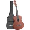 VEVOR Chitarra Classica, 900 mm, in Legno per Principianti, con Corde in Nylon, Custodia Morbida, Tracolla, Corde Extra, Plettri, Capotasto, Sapele, per Adolescenti, Adulti, Naturale