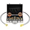 VEVOR Kit per Test di Pressione Idraulica Digitale, Manometro da 10000 PSI con 2 Manometri, 9 Raccordi di Prova, 2 Raccordi a Sgancio Rapido, 2 Tubi Flessibili per Macchine Edili Escavatrici