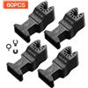 VEVOR Set da 60 Lame per Utensile Oscillante con Denti Giapponesi, Lame Universali per Multiutensile a Rilascio Rapido, per Legno, Plastica e PVC, Compatibili con DeWalt, Milwaukee, Bosch e Craftsman