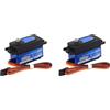 Drfeify Kit Servo Digitale da 2 Pezzi da 12 kg, Motore con Telecomando a Basso Profilo per Scatola Sterzo Completamente in Metallo per Deriva con Telecomando 1:10 SPT4412L V
