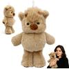 HBSFBH Peluche Mucca Che Corre, 35 cm Highlandes Cow Plushs, Peluche Cinghiale Che Corre, Mucca Giocattolo di Peluche Morbido, Running Cow Plush, Pupazzo Che Cammina e Corre, Per Ragazzi E Ragazze