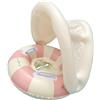 CHIBIWER Galleggiante con Parasole, PVC Salvagente Neonato con Parasole, Gonfiabile Mare, Anello da Nuoto Piegevole Sicuro con Sedile E Ombrellone per Giardino E Esterno
