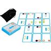 Fxzqgnh Set di Carte Swish Trasparenti con Sovrapposizione, Gioco di Puzzle per Adulti, Nero Blu