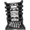 Fenteer 17 Pezzi Base Espositiva Modello Supporto Interconnettibile Robot Trasformabile Organizzatore Personaggi Giocattolo Portaoggetti Scatola Cartoon Adatt, Nero, 16.5x11.5x21.5 Cm