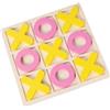 Generic Gioco del Tris su Tavola di Legno XOXO, Gioco di Scacchi da Tavolo per Famiglie E Bambini, Gioco di Puzzle XO, Gioco da Tavolo del Tris per Bambini, Giallo Rosa