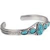 MISIY Bracciale in argento sterling 925, gioielli in argento da donna, bracciali con decorazioni di moda Bracciali da uomo Bracciali in pietra turchese blu naturale Perline ovali della Boemia Braccialetti a