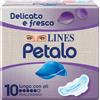 FATER SpA Lines Petalo Blu Assorbente Lungo con Ali, 10 Pezzi