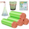 Carehabi 80 sacchetti per la spazzatura biologici, resistenti agli strappi e impermeabili, biodegradabili, per cucina, ufficio, soggiorno (larghezza 45 x altezza 50 cm)