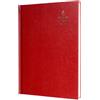 Collins - Agenda da scrivania 2025 standard per professionisti, formato A4, un giorno per pagina, colore: rosso (44,15 - 25), agenda aziendale di alta qualità con copertina rigida effetto pelle