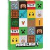 Franco Cosimo Panini MINECRAFT - Diario Scuola Ufficiale Minecraft, Diario 12 Mesi per Bambini e Ragazzi, con Copertina Imbottita, 320 Pagine Colorate, Ideale per Scuola Elementare e Media, 13x17.8 cm