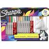 Sharpie pennarelli indelebili in confezione regalo | Salvadanaio a forma di unicorno e pennarelli | Punta fine | Colori Mystic Gem assortiti | 16 pezzi