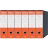 Esselte OXFORD G83 Registratore con Custodia, con Meccanismo a Leva N.1 in Formato Commerciale (23x30cm) con Dorso da 8 cm, Arancione, Conf.da 6 pezzi, 390783200