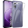 MAXY ULTRA SLIM CUSTODIA TPU SILICONE 0,3MM COVER CASE PER OPPO A6X 4G 5G TRASPARENTE