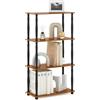 Furinno Turn-N-Tube Libreria a 4 Piani, Ciliegia Chiara (Light Cherry/Black), 109.86 x 29.46 x 59.94 cm