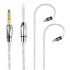 Cavo Bilanciato 0,78mm 4 Fili Placcato Argento per Auricolari 3,5mm 4,4mm