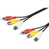 Link Selected CAVO AUDIO VIDEO 3 CONNETTORI RCA MASCHIO/MASCHIO (2XAUDIO 1XVIDEO) MT. 5
